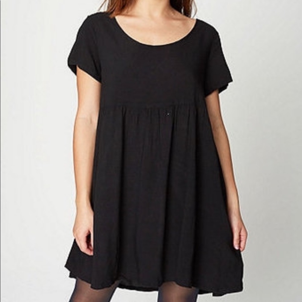 American Apparel Black Babydoll Dress